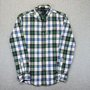 American Eagle Outfitters Button Down Shirt Men’s S Blue Green Plaid Athletic